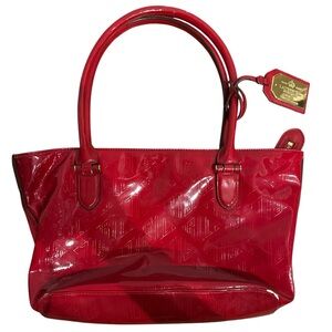 Lauren Ralph Lauren Glossy Red Tote